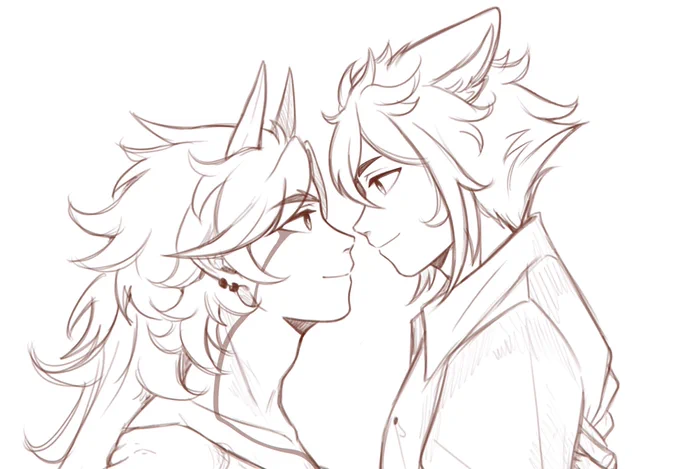 WIP - Cuties #GenshinImpact #ittorou #aratakiitto #gorou 
