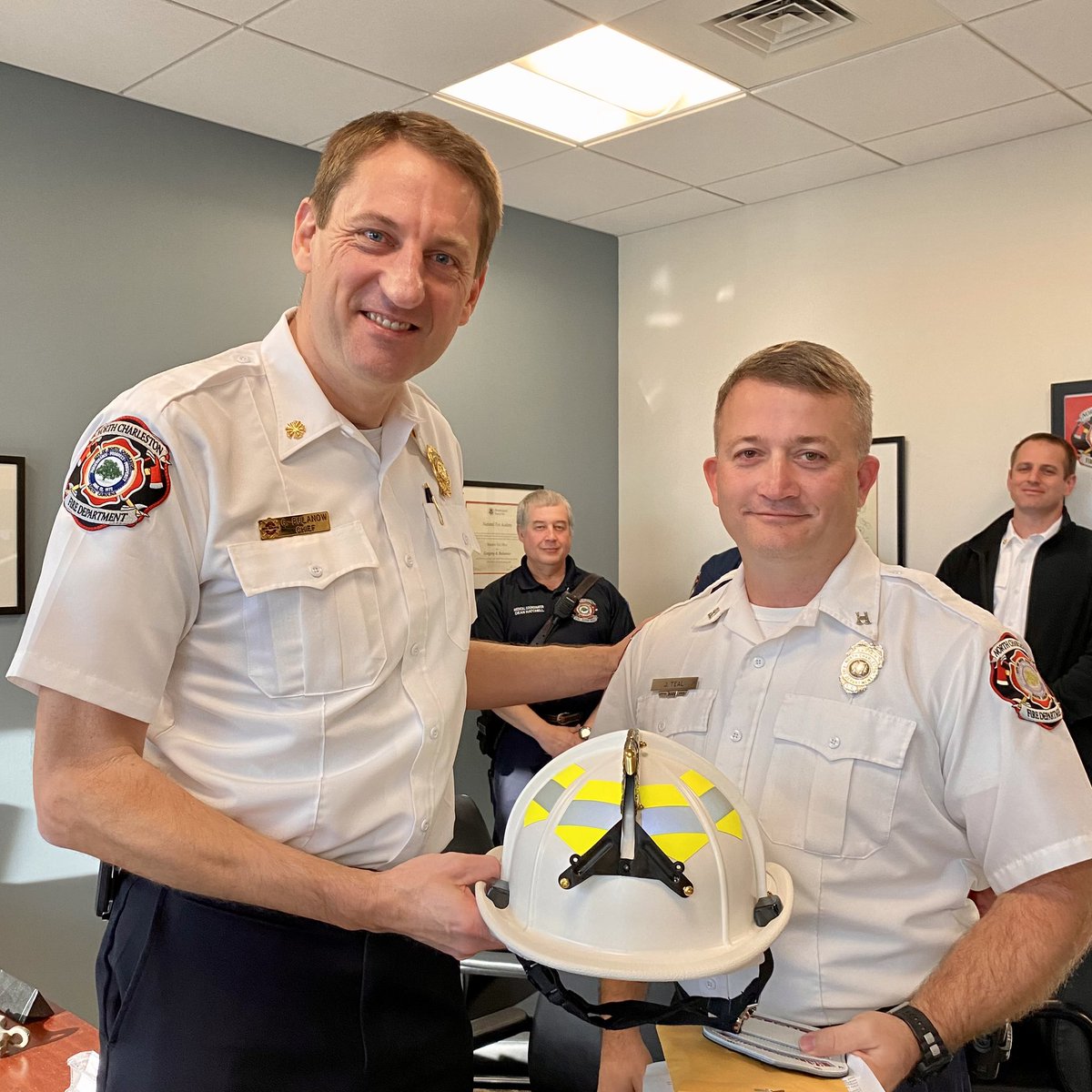 NCFDSC's tweet image. @NCFDChief promoted Captain/Rescue Coordinator Joel Teal to Battalion Chief A Shift today. Congratulations and best wishes. 

#firetraditions