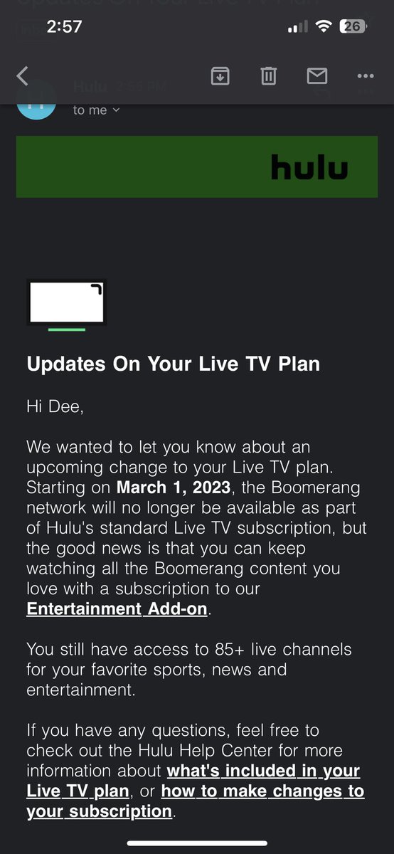 Gladiator_TV's tweet photo. @hulu bro y'all raise prices every 4 months on live tv.... Then remove channels wtf are we doing https://t.co/7HLrB0rOrl