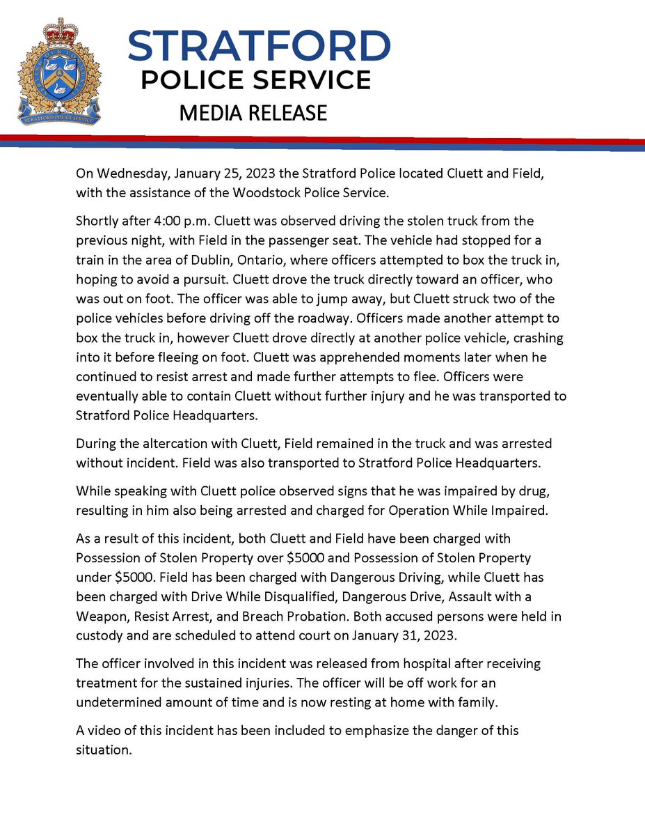 #SPS media release - Jan 26/23

For a video of this incident please see our Facebook page at facebook.com/SPSmediaoffice