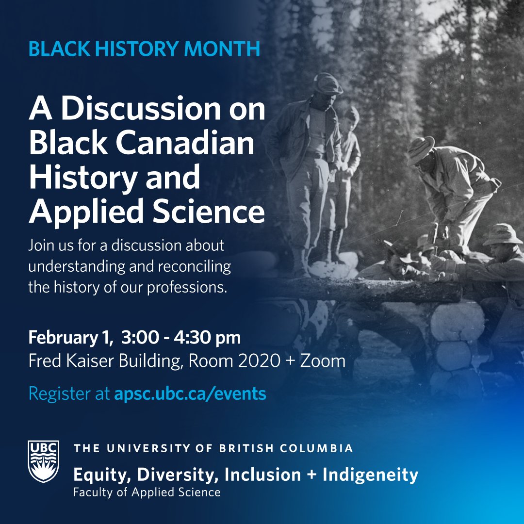 Black History Month: A panel conversation on the Black experience in the  Faculty of Applied Science - Event