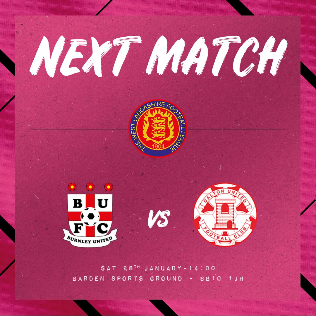 daltonunitedfc's tweet photo. 𝗡𝗘𝗫𝗧 𝗠𝗔𝗧𝗖𝗛 - 

🆚 @BurnleyUnited 
🏟 Barden Sports Ground, BB10 1JH
📅 Saturday, 28th January 
⏰14:00 https://t.co/8GYODy9PFk
