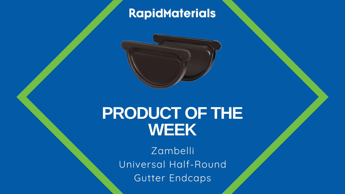 rapidmaterials's tweet image. Zambelli universal half-round gutter #endcaps are manufactured of solid #steel, then #galvanized for corrosion resistance and painted to match Zambelli gutter systems.

Shop and learn more about the #Zambelli Half-Round #Gutter Endcaps, here: bit.ly/3j8GfZQ