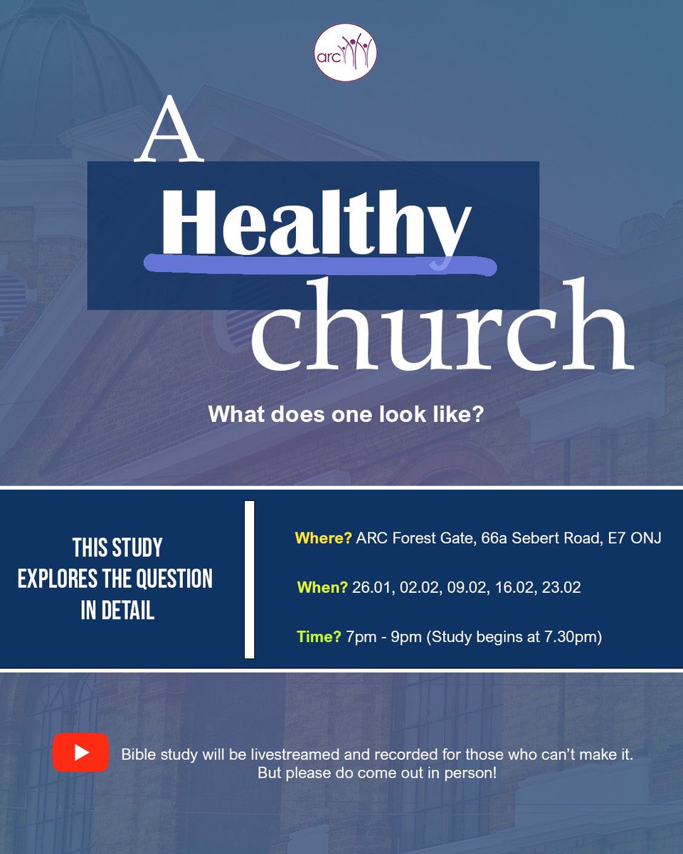 ARCForestGate's tweet image. We’re LIVE! Exploring the scriptures to answer this question: What does a healthy church look like? 

Tune in right here: bit.ly/3JAsmyv #BibleStudy #ARC #ForestGate