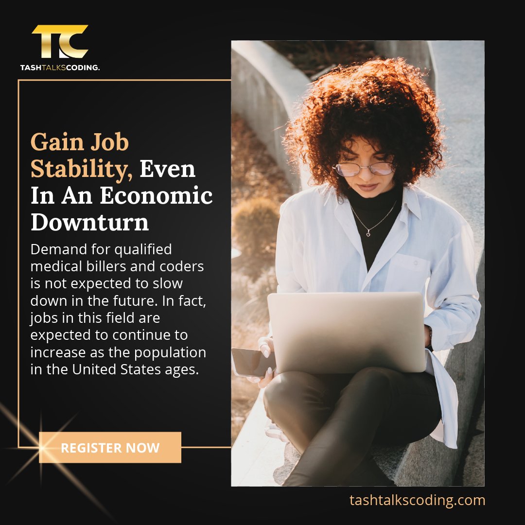 tashtalkscoding's tweet image. Demand for qualified medical billers and coders is not expected to slow down in the future. In fact, jobs in this field are expected to continue to increase as the population in the United States ages. 
Click the link to find out more: tashtalkscoding.com 🎉