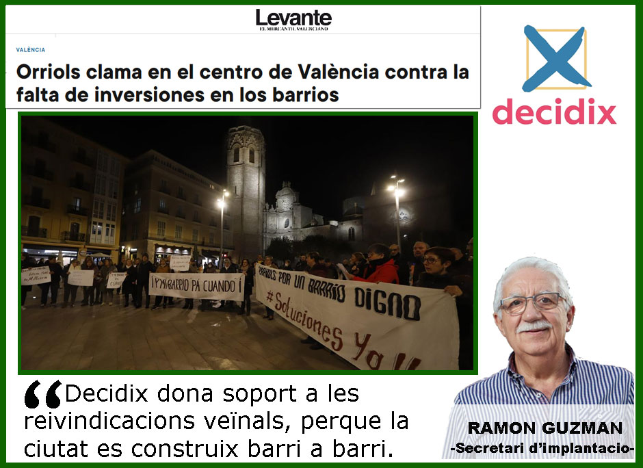 decidix's tweet photo. 💩🔪El fem i l'inseguritat han segut destacades com els principals problemes d'este barri.
#Barris #AjuntamentdeValencia #seguritat #neteja #decidixbonagestio https://t.co/u7WdtNCiRB