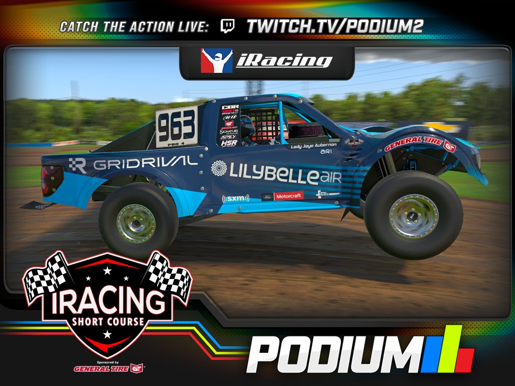 Tonight, it's Race 1 of the @iRacingshort #2023NationalSeries with the Pro 4s flying over @CrandonOffRoad in Crandon, Wisconsin ⏰ 9 pm EST/6 pm PST 📺 twitch.tv/podium2 #2023NationalSeries @GeneralTire @aimsports @DirtSportsWorld @CBRperformance