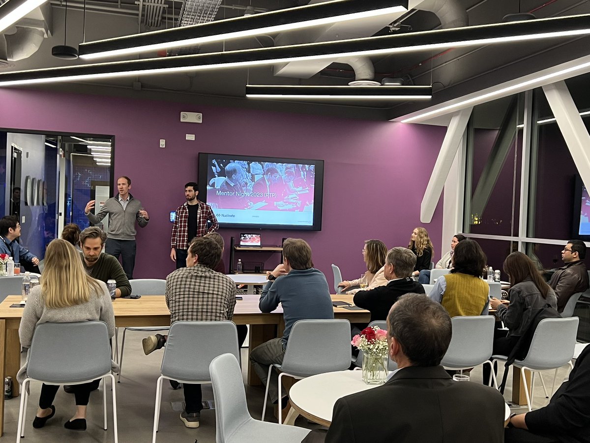 NucleateRTP's tweet photo. @NucleateRTP officially welcomed our 2023 Activator cohort at this past week’s Mentor Matching Event. Here, teams took the opportunity to share their companies and connect with the RTP-local mentors that will be helping to push forward their ideas over the span of the program. https://t.co/ZBOMymmgMZ