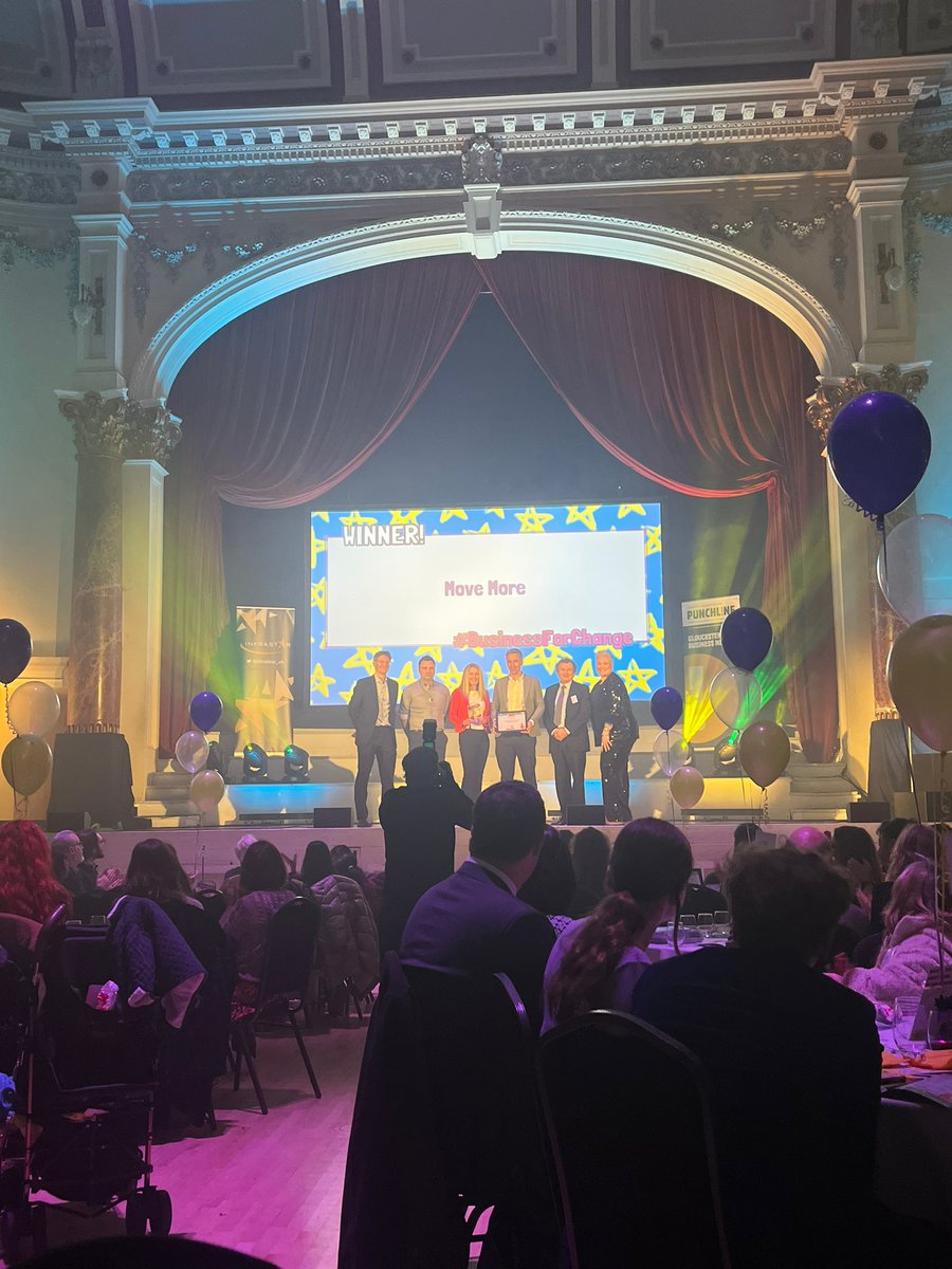Wow…Tonight we won the #Businessforchange award 😮 This award celebrates local businesses that support children and young people ☀️ what an honour! Well done team Move More and all the other fantastic businesses and organisations that were nominated tonight 👏🙌🏼 #NCLBAwards2022