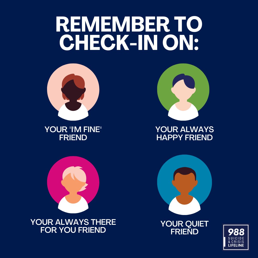 Don't forget to check-in on others - you never know what someone may be going through 💙