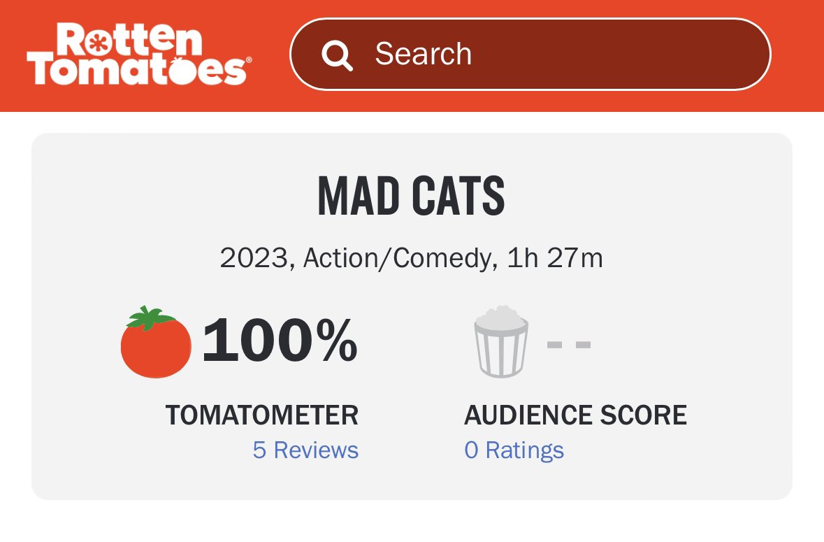 millennial_pr's tweet image. Huge congrats to @reikitsuno @madcatsmovie on their 100% Fresh RT score coming hot out of @Slamdance 2023!! 

#slamdance #madcats #worldpremiere @shirasu_8sakana @00mine00