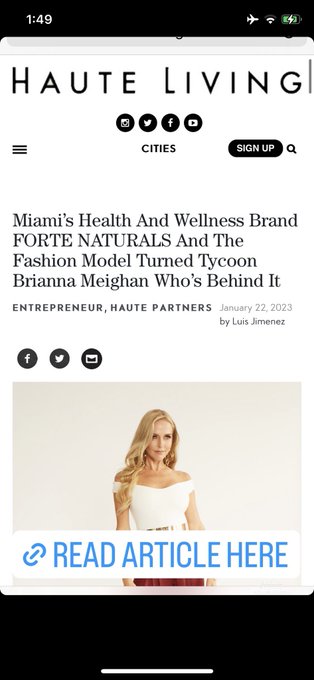 Miami’s Health And Wellness Brand FORTE NATURALS And The Fashion Model Turned Tycoon Brianna Meighan