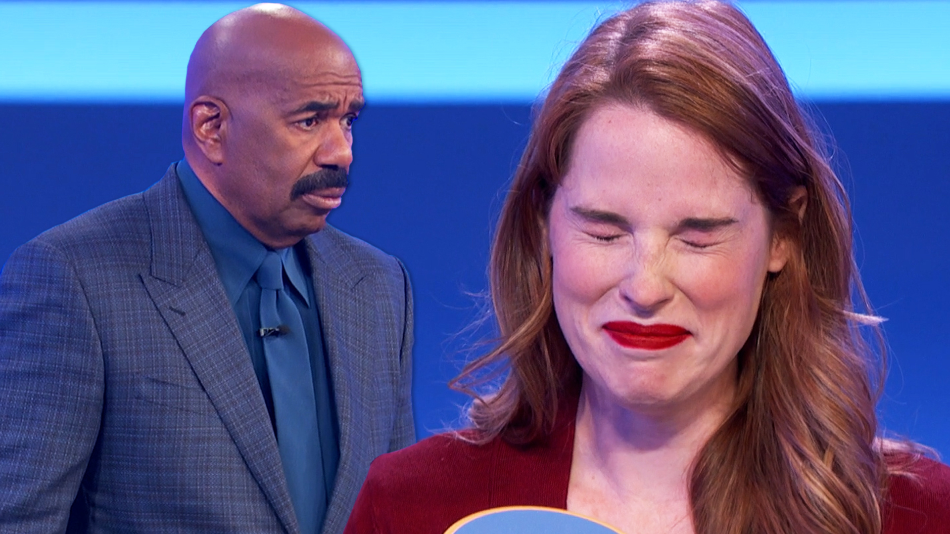 Family Feud on Twitter: "Delaney’s NSFW answer finishes #SteveHarvey! 😲 ...