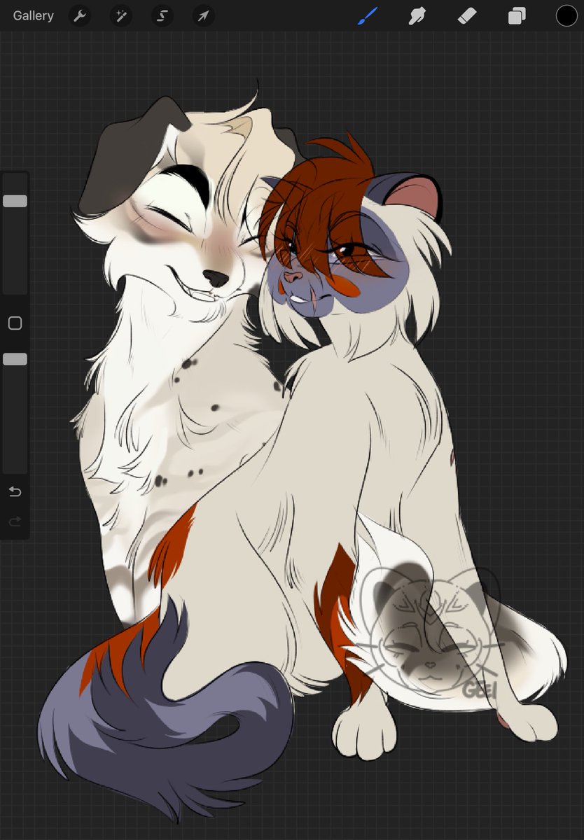 Geeiroo's tweet photo. Finished these two little doodles of ocs with friends. I wanted to go them little backgrounds but I just don’t have the time right now, maybe in the future 💕

We have, 
Sugar (me) and Magpiewing, @Louixies 
Butterflystep (me) and Meadowmist, who belongs to a friend on discord 🥰 https://t.co/4NdkPFDUM9