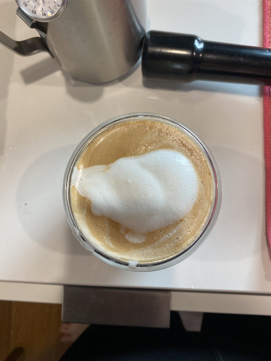 chefsuweet's tweet image. Coffee latte art practice 3
#practiceathome