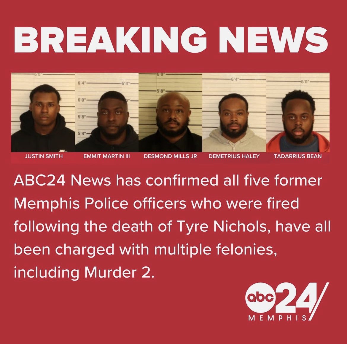 NEW TODAY. Tune into <a href="/ABC24Memphis/">ABC24 Memphis</a> for live updates.