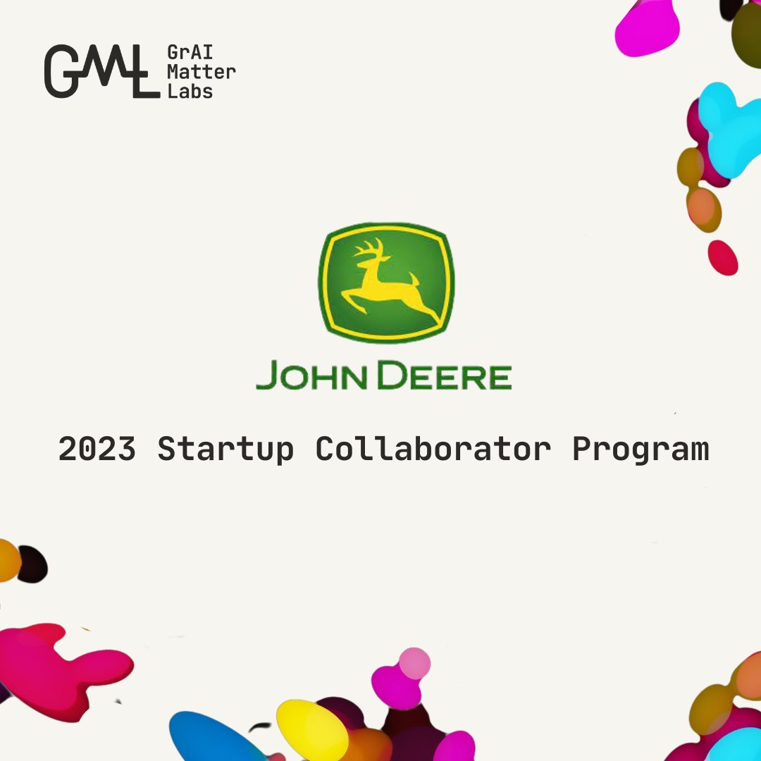 GML has been selected as a participant in <a href="/JohnDeere/">John Deere USA</a>'s 2023 Startup Collaborator program! This program provides #startups with the opportunity to collaborate with industry leaders to enhance precision #technology in agriculture and construction equipment:
bit.ly/3JdkNgS