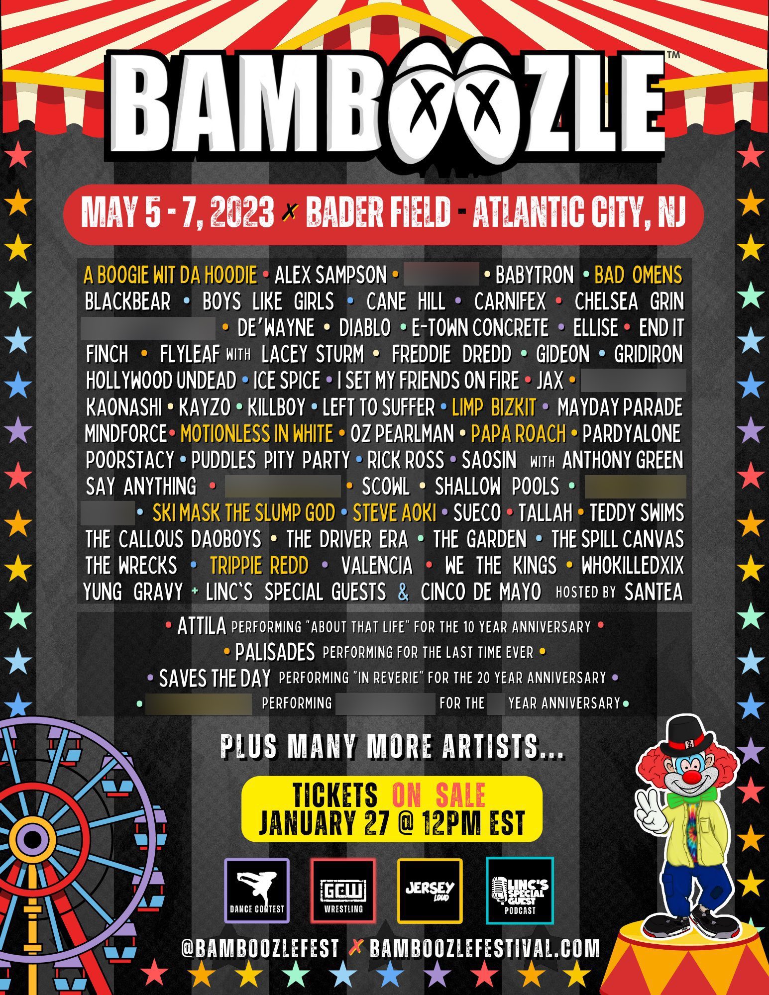 🏁 on Twitter "BAMBOOZLE FESTIVAL LINEUP https//t.co/TfTqUIxsGL" / Twitter
