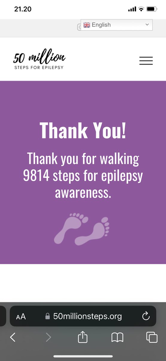 #epilepsyawareness 
9814 steps for epilepsy awareness 🙌🏼