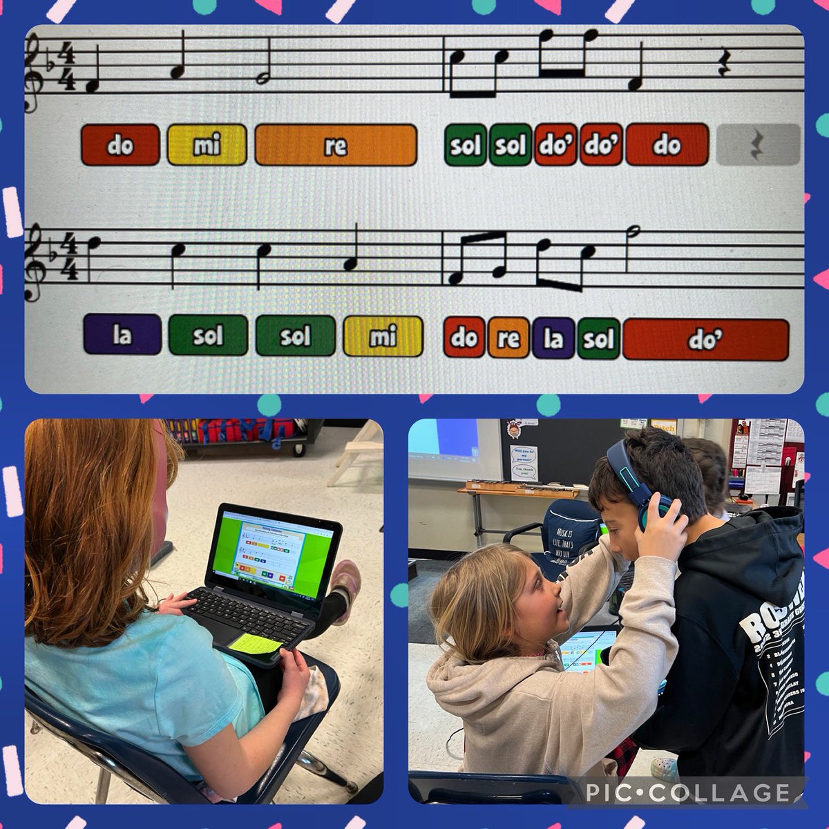 BurtonMusicSAE's tweet photo. Overheard in 3rd Grade today: “I love composing music!” It’s easy with Melody Composer on @Quaver_Ed! They couldn’t wait to share their pentatonic compositions with friends. @EmilySc3301 #elmused #fcsmusic #buddingcomposers https://t.co/AmBB6US8Il