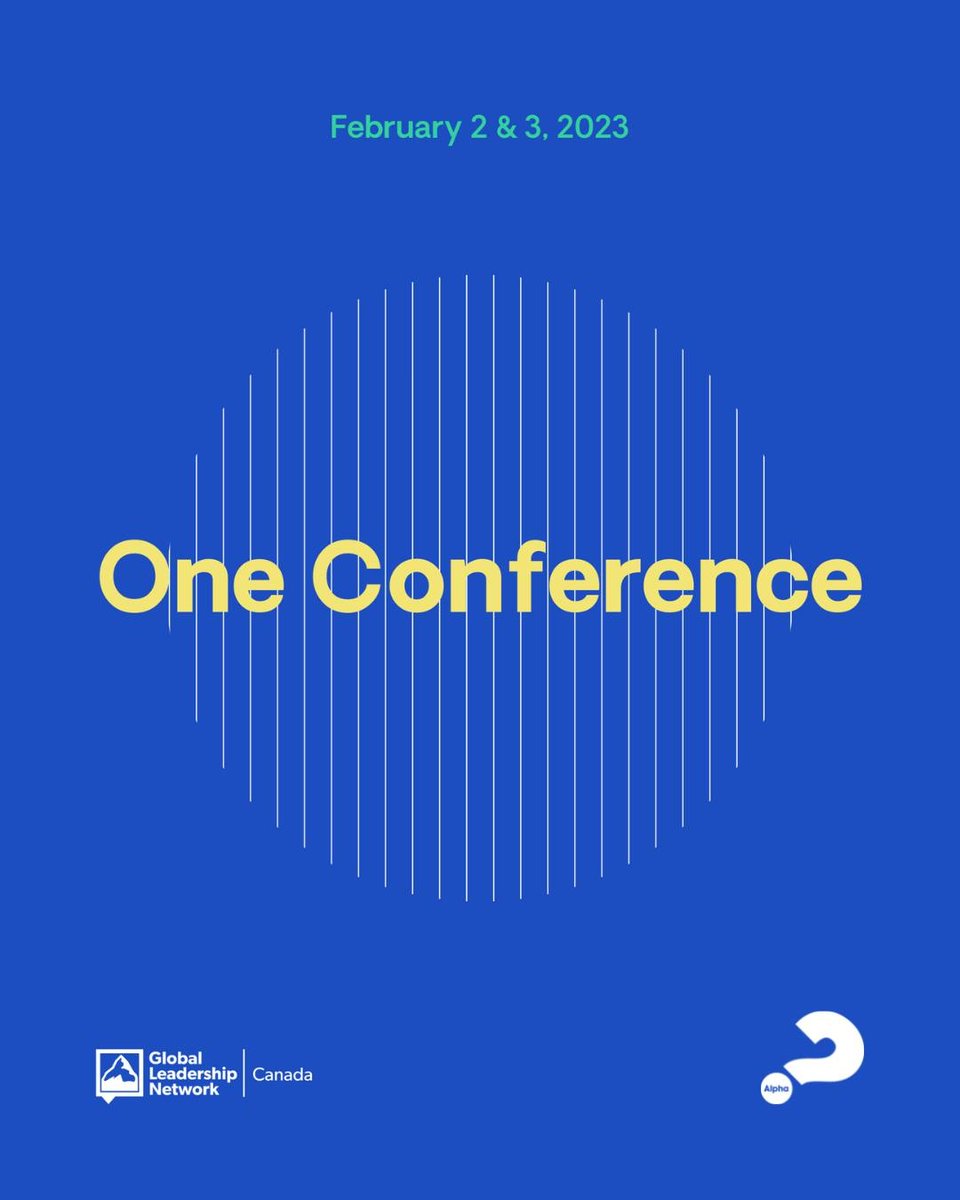 Join us at One Conference from Thursday-Friday, February 2-3, 2023, at Centre Street Church in Calgary, Alberta. 

Sign up via this link one2023.ca/alpha/ and use the code ALPHA30 to receive a $30 discount on your ticket.