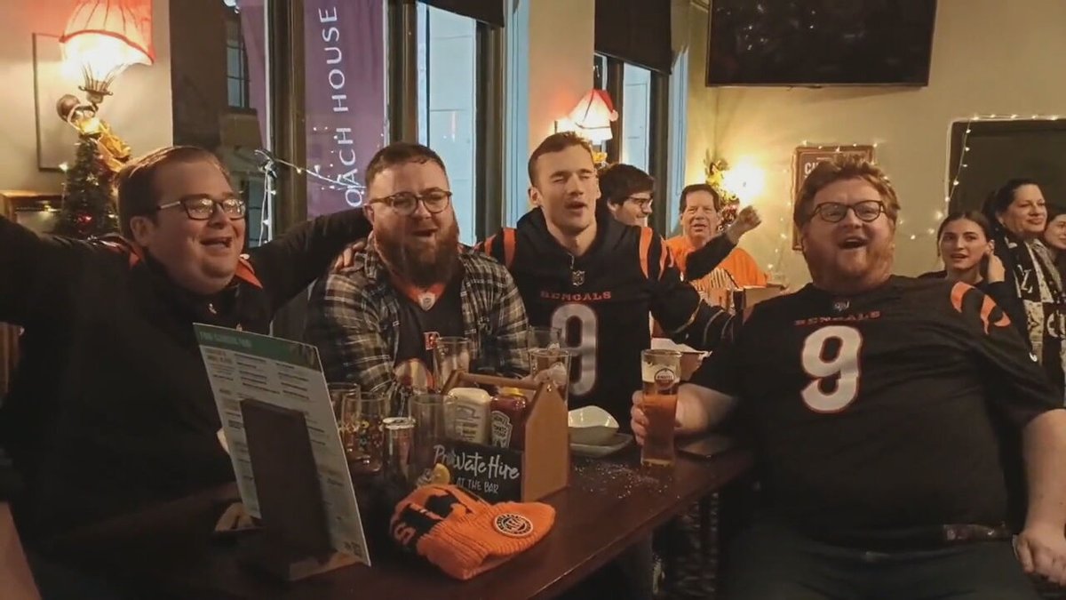Local12's tweet image. They often watch games on laptops - sometimes during the wee hours of the morning but @WhoDey_UK is riding a wave of orange and black across the pond. 

@Bob_Herzog checked in with the head of the #Bengals fan club 
#RuleTheJungle #RuleThePlayoffs
bit.ly/3WLCbfI