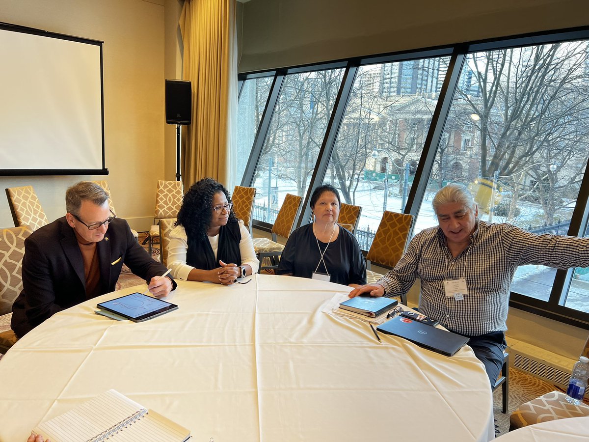 OPSBA's tweet photo. Many thanks to Minister @GregRickford and @MPPBarnes for meeting with the Indigenous Trustees’ Council of @OPSBA in Toronto this afternoon. #OPSBA23 #onted https://t.co/qGaJUYdTYl
