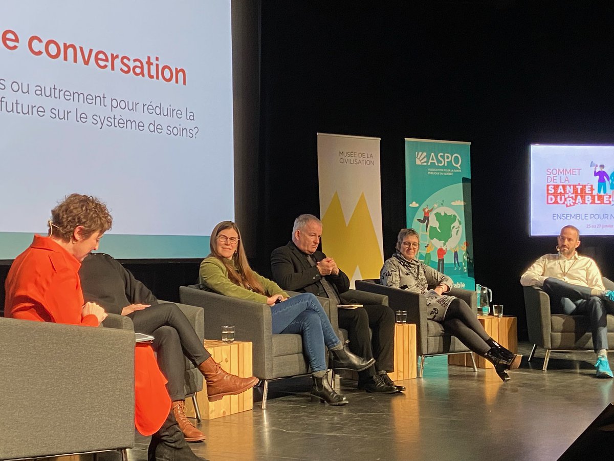 ASMPQ1's tweet photo. Sommet de la Santé Durable 2023
LA GRANDE CONVERSATION
« Que faut-il faire plus ou autrement pour réduire la pression actuelle et à venir sur le système de soins? »
Notre présidente, Dre Marie-Laure Hemery au cœur des discussions !
#asmpq #aspq #fmsq https://t.co/pyBYSUhVPd