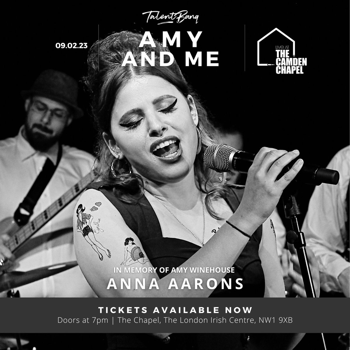 🌟TWO WEEKS 🌟 until my very special show with @talentbanq looking into the influences behind Amy’s music and her influences on mine. Can’t wait for this! 📆 9th Feb at The Camden Chapel, Some tickets still available 🎟 See you there 🤩 #amywinehouse tickettailor.com/events/talentb…
