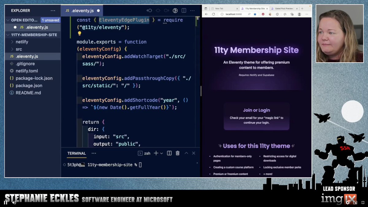 chrisarchitect's tweet image. Edge functions, Eleventy and Supabase? Getting very Jammy up in here at #thejamdev. Nice job on this talk @5t3ph. Liking the bunch of #11ty content at the conf! #jamstack #webdev