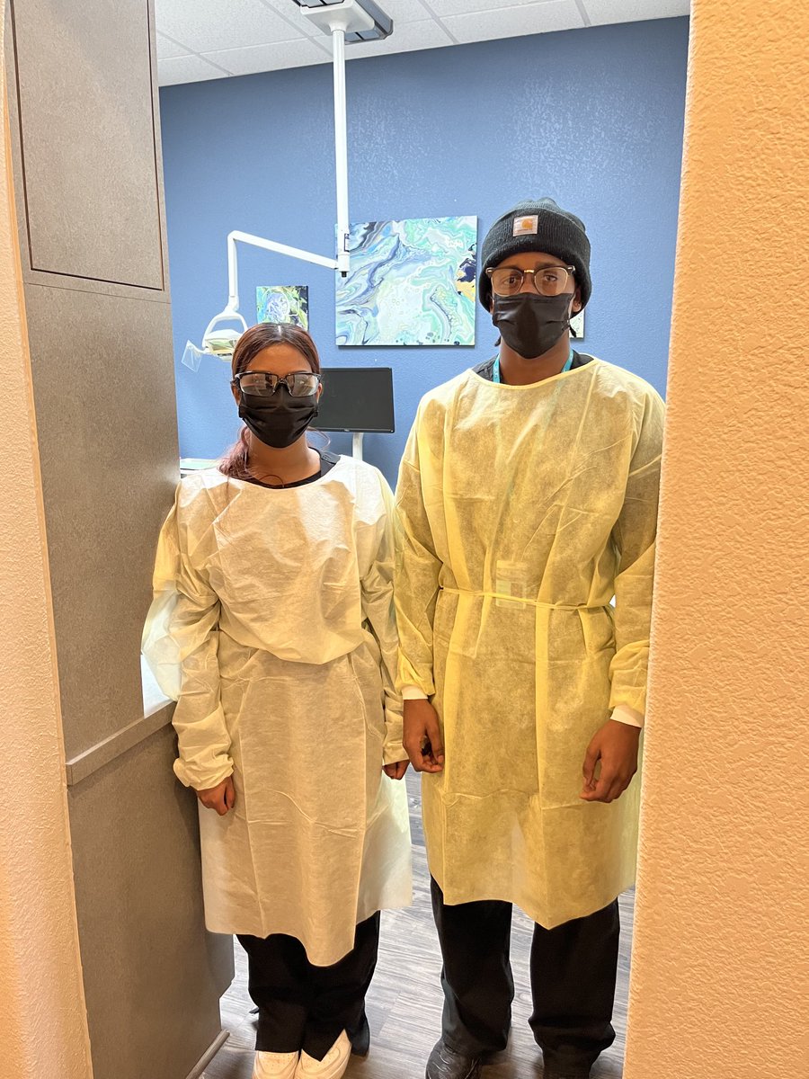 grctcdental's tweet photo. Thank you Oak Tree Dental for hosting our awesome @GR_CTC dental assisting students, Eric and Riya! 🦷 #dentalexternship #handsonwork #thegisdeffect https://t.co/oQYI0LuGE2