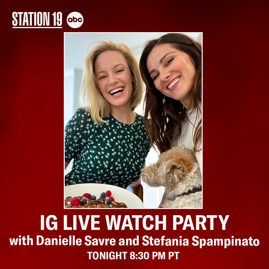 Station19's tweet image. #Marina fans, wya? ❤️‍🔥 @D_SAVRE and @spampistefania are going LIVE on @Station19 TONIGHT for a 510 watch party! 🔥