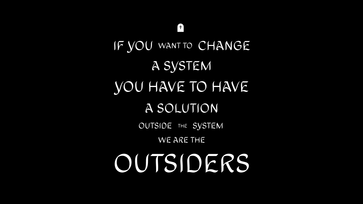 TheBonesCo's tweet photo. We are the outsiders https://t.co/ehGCFUKYrV