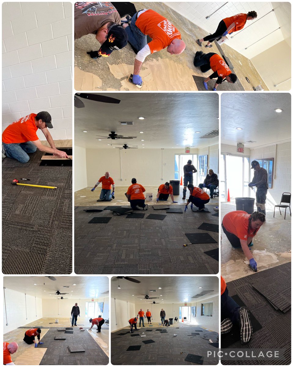 Day 2 of our Team Depot Project at the American Legion Post 12 in Warr Acres.  #teamdepot #operationsurprise @AOstie @jodievans262 @SwitzerSharon @HomeDepotFound