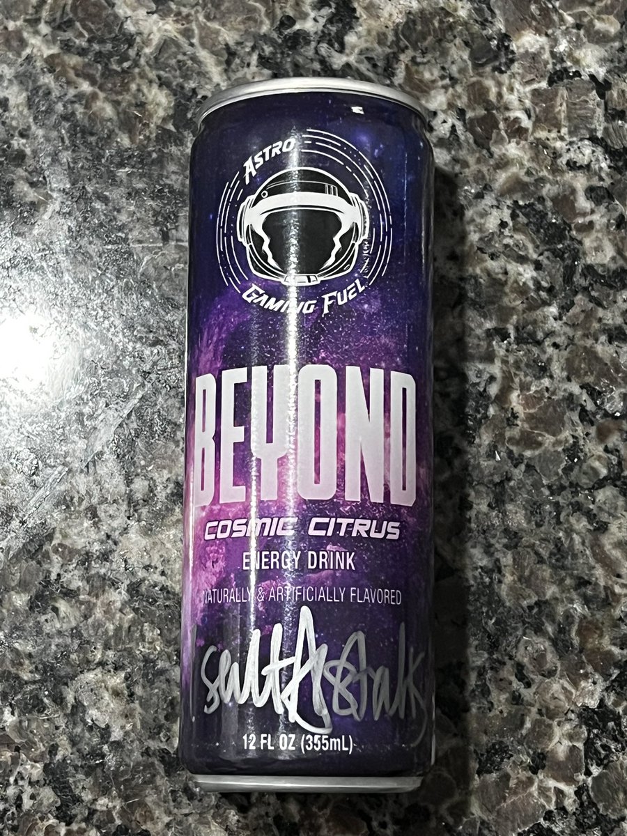 Astrogamingfuel's tweet photo. We got a lovely Autographed Can of #Astrogamingfuel from the lovely @iseultastralis ! Very excited https://t.co/P4mdx9uvwZ