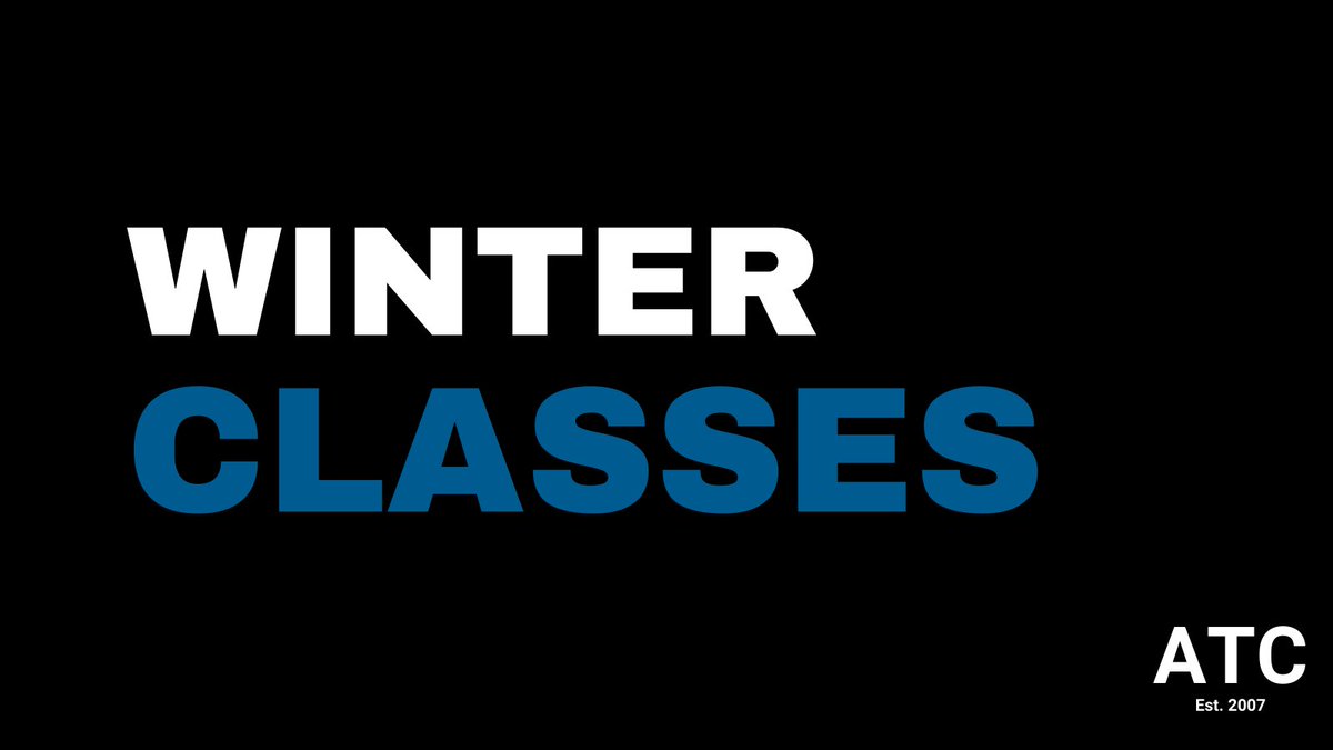 Time is running out to sign up for one of our winter classes ⏰ 

Register before classes start next week! Space is extremely limited in most core classes so secure your spot today. 

Visit: bit.ly/ATCWinter23.