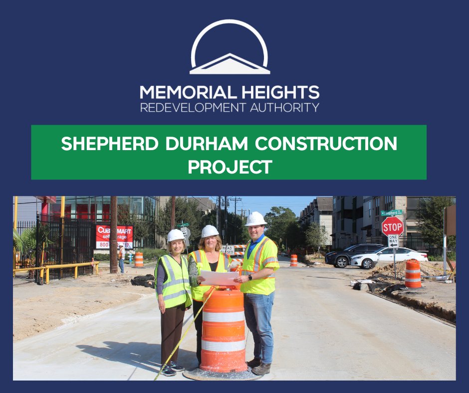 MHRAHou's tweet photo. Construction on Shepherd Dr. is back underway! Our team is working to install new storm sewer systems designed to carry more water during heavy rainfalls. 
Learn more here: https://t.co/qBNIKzaH4H  #MemorialHeights #BuildingForABetterTomorrow https://t.co/e0njsUtsW1