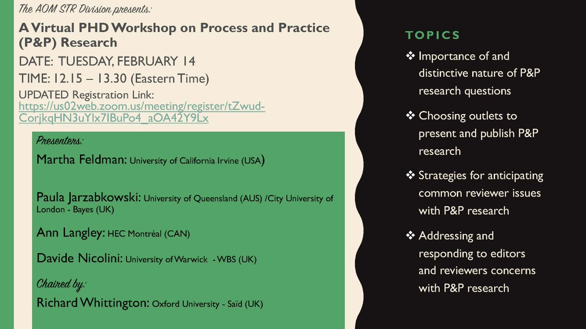 tdotkp's tweet photo. Conducting process or practice research? Interested in publishing your research?  UPDATED Registration link now included.  Looking forward to the conversation with our expert panel. https://t.co/Z20gnOTKdJ
