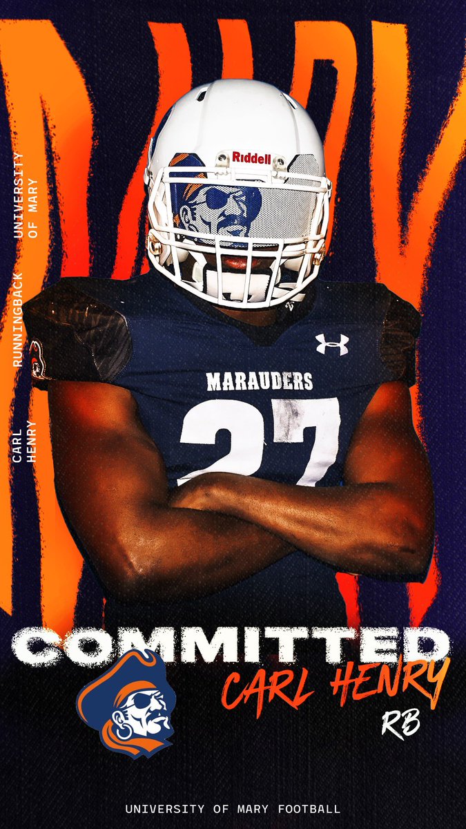 Carl Henry (@carlhenryw) on Twitter photo After a great call with <a href="/CoachBagnell/">Craig Bagnell</a> I am excited to announce that I have committed to the University Of Mary, to continue my academic and football career! Thank you to all my family,friends, and coaches that have helped me along the way.🚩☠️ After a great call with <a href="/CoachBagnell/">Craig Bagnell</a> I am excited to announce that I have committed to the University Of Mary, to continue my academic and football career! Thank you to all my family,friends, and coaches that have helped me along the way.🚩☠️