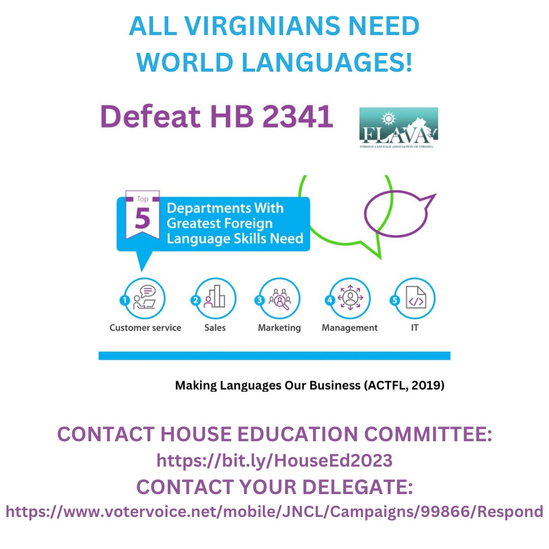 AdvocacyFlava's tweet photo. SPEAK UP NOW! HB2341 is in subcommittee Friday, Jan. 27.  Sign up to speak virtually and submit comments https://t.co/c1GUvixQZy. #supportworldlanguages #opposeHB2341 https://t.co/krSGYALJMr