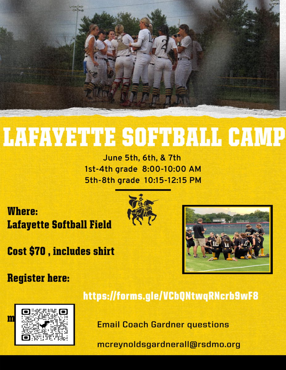 LHS Summer Softball Camp! Sign Up forms.gle/xtKYvrni3Zy728…