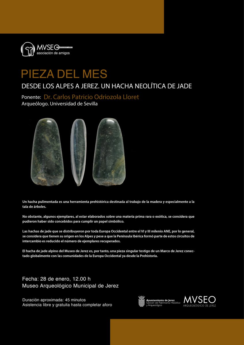 ESTE SÁBADO VENTE AL MUSEO, PRIMERA PIEZA DEL MES DEL AÑO!!! NO TE LA PIERDAS!!!