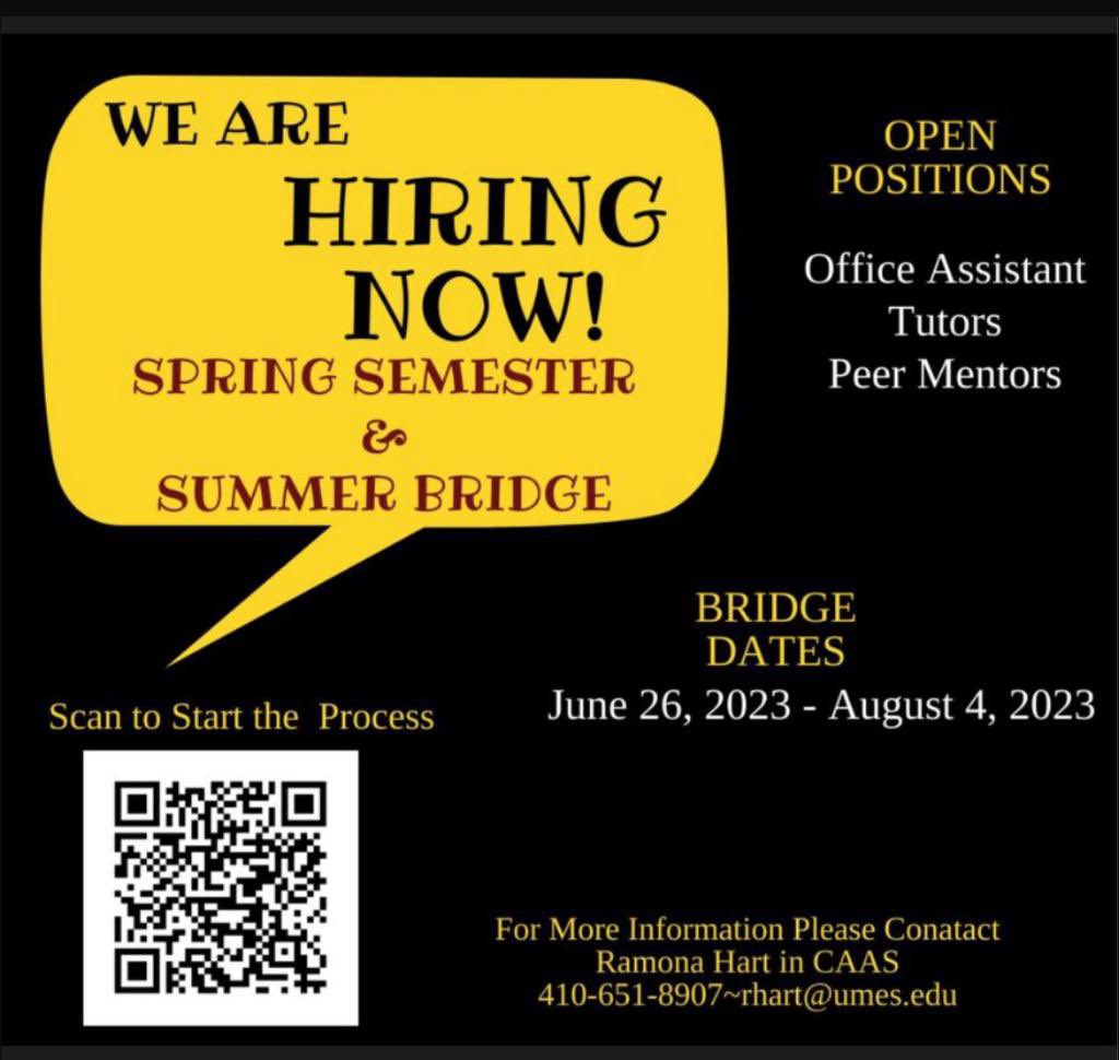 UMESCAAS's tweet photo. CAAS is now hiring, scan the QR code or go to https://t.co/YzxVV8q1ZB to apply now! https://t.co/66cnTTB4lQ