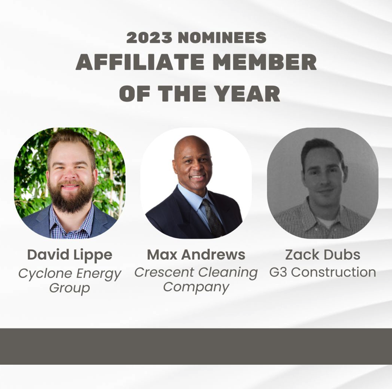 CycloneEnergyGr's tweet photo. Congratulations to David Lippe on a well deserved nomination for 2023 Affiliate Member of the Year! #Goldcircleaward #BOMAchicago #TOBYawards #commercialrealestate #chicgo #cycloneenergygroup https://t.co/XzOYgXdMwg