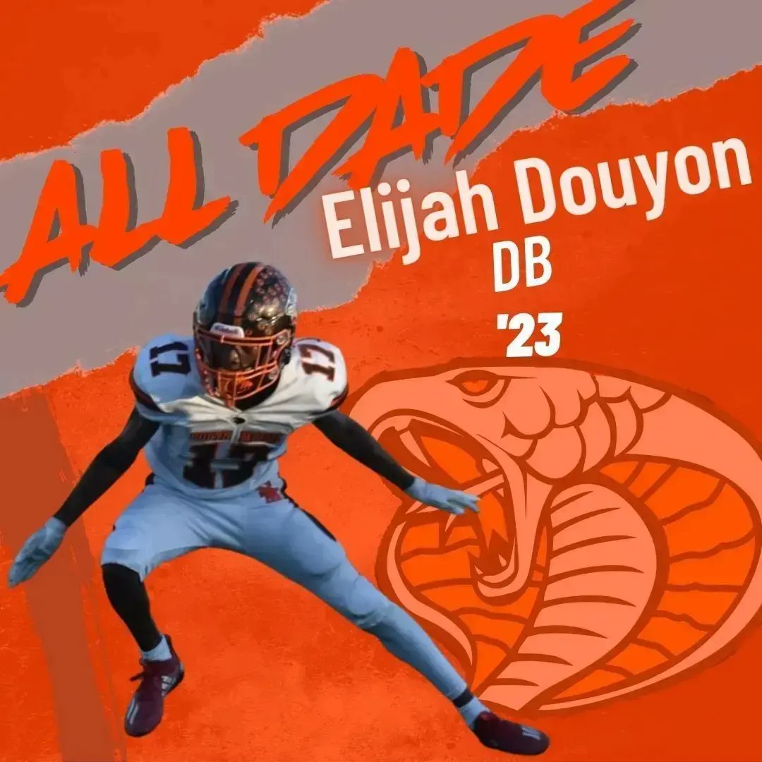 SMCobrasFB's tweet photo. I wanted to take this opportunity to recognize 7 of our Student-Athletes from South Miami Sr High School for getting selected for The Miami-Dade County All Dade 2M-1M Honors.
☆CB-Elijah "Chico" Douyon.
☆DB-Kaiden Thompson 
☆LB-Rodolfo "Red" Hernandez. https://t.co/FcStJ9KDeF