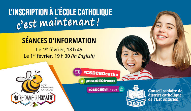 Les séances d'information du 26 janvier sont reportées au 1er février. On vous attend!