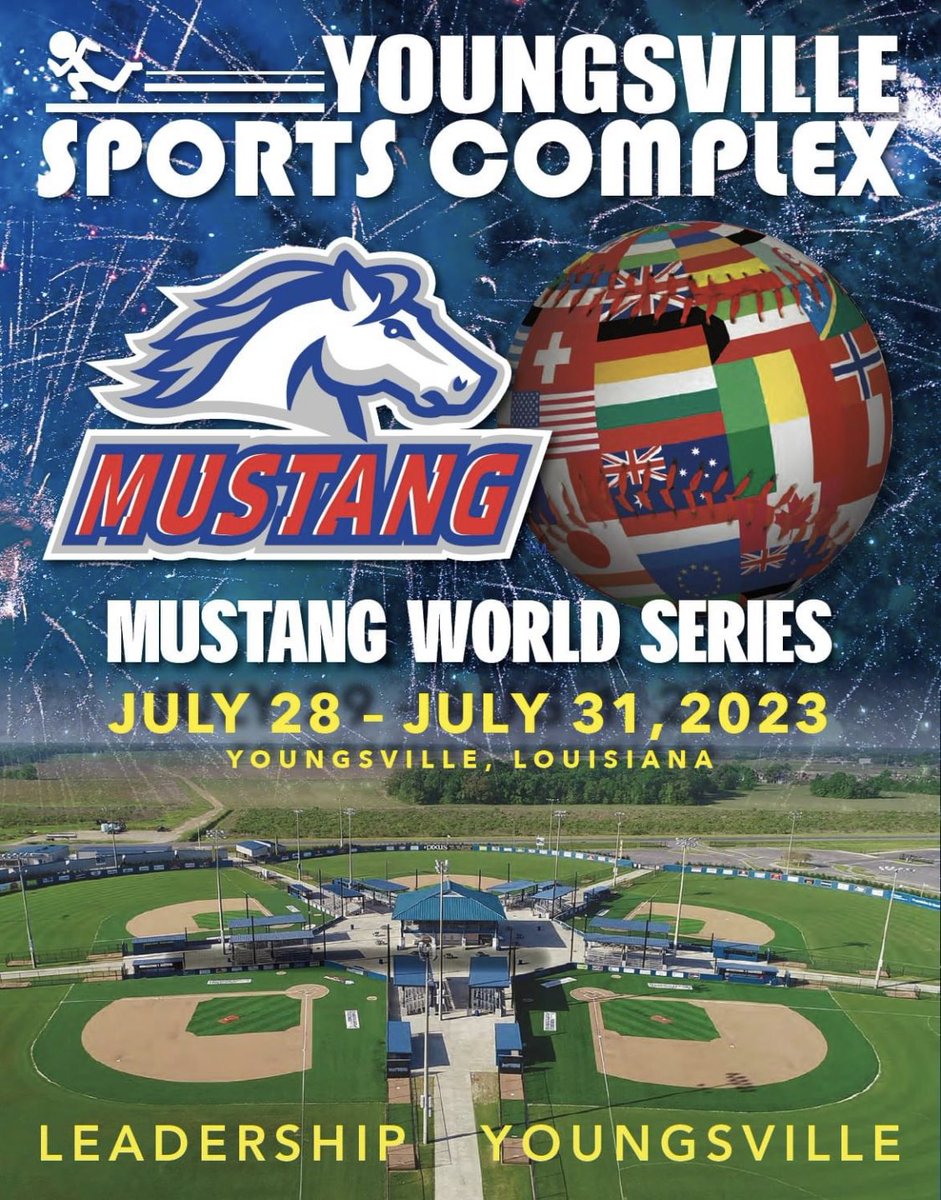 LeadershipYOU's tweet image. Leadership Youngsville Class IV will be attending the 2023 Mustang World Series and participating in Sports and Tourism Day at the Youngsville Sports Complex! 
Applications are open for Class IV!  Apply today! LeadershipYoungsville.com. 
#LeadershipYoungsville #CultivatingLeaders