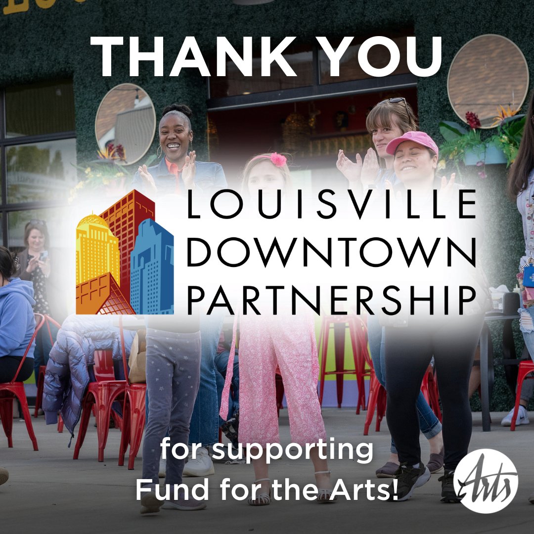 Today we're saying thank you to some of our donors! Thank you, Louisville Downtown Partnership! You’re creating a healthy and vibrant community where everyone embraces art, contributes, and belongs.