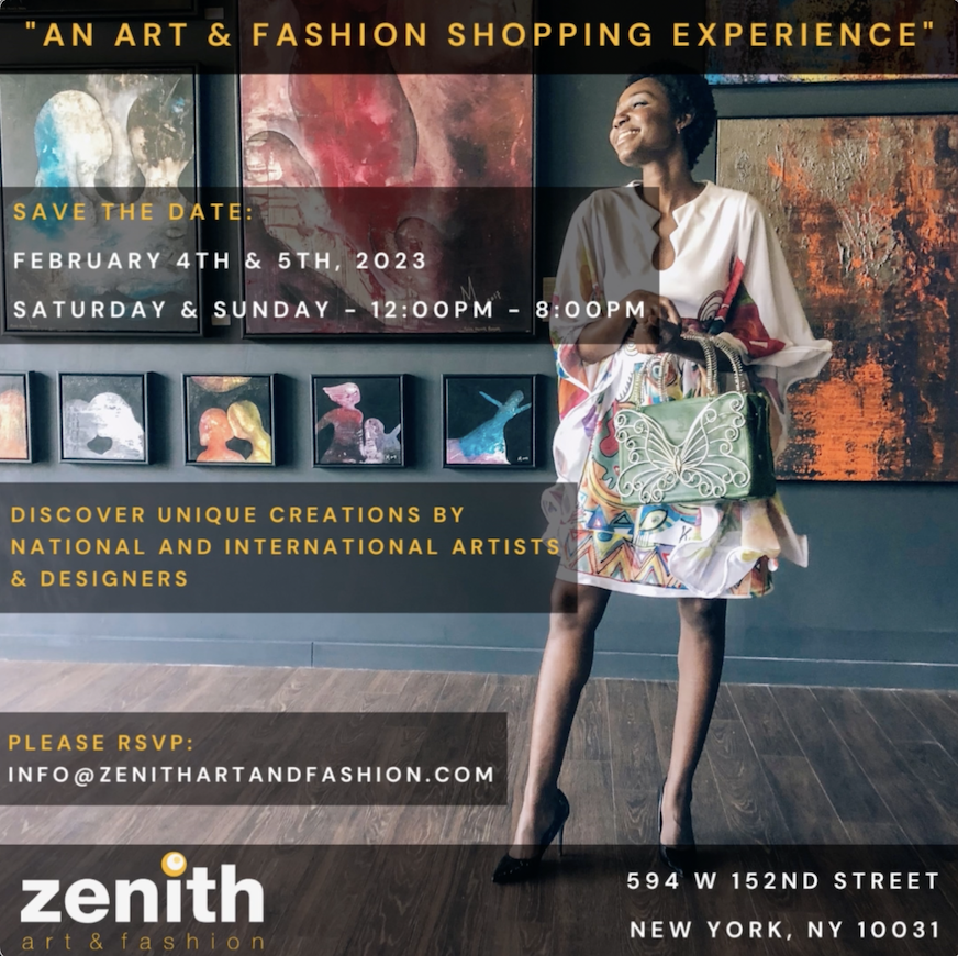 ZenithArtFashn's tweet photo. You're invited to "An Art &amp; Fashion Shopping Experience" in NYC https://t.co/8O6rxb7MNN