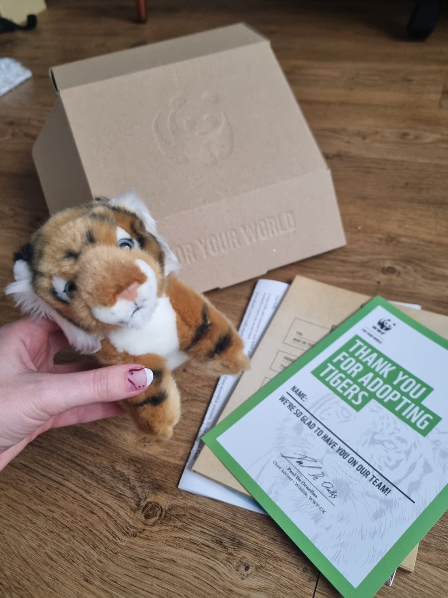 @wwf_uk adoption pack arrived today 😍!! Best. delivery. ever! All thanks to @OneMinuteBriefs x #WWF #YearOfTheTiger brief 🐯